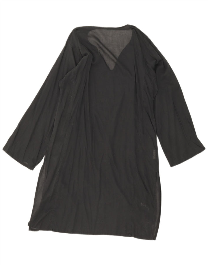 Vestido túnica transparente feminino Benetton, tamanho grande, 10 algodão cinza pequeno