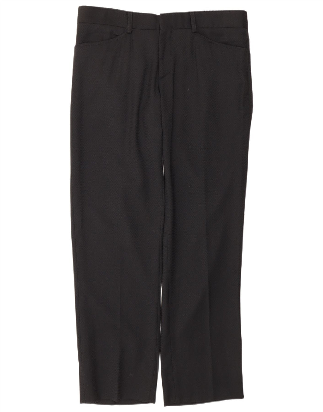 DOLCE & GABBANA Masculino 2 peças terno IT 50 grande W36 L31 preto lã nova