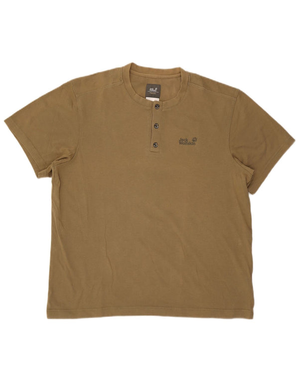 Camiseta masculina Jack Wolfskin UK 46/48 2XL algodão cáqui
