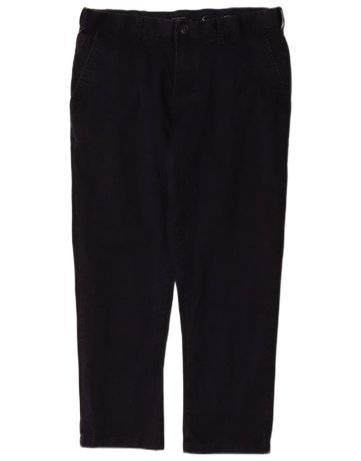 Calças masculinas Marks & Spencer Blue Harbour Chino W38 L29 Azul marinho