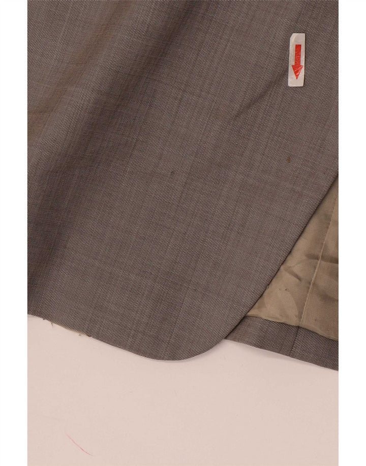 Jaqueta blazer masculina de 2 botões Marks & Spencer Reino Unido 48 2XL lã cinza
