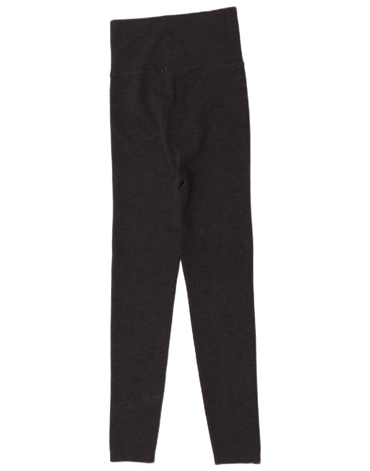 Zara Leggings feminino de cintura alta Reino Unido 14 grande lã cinza