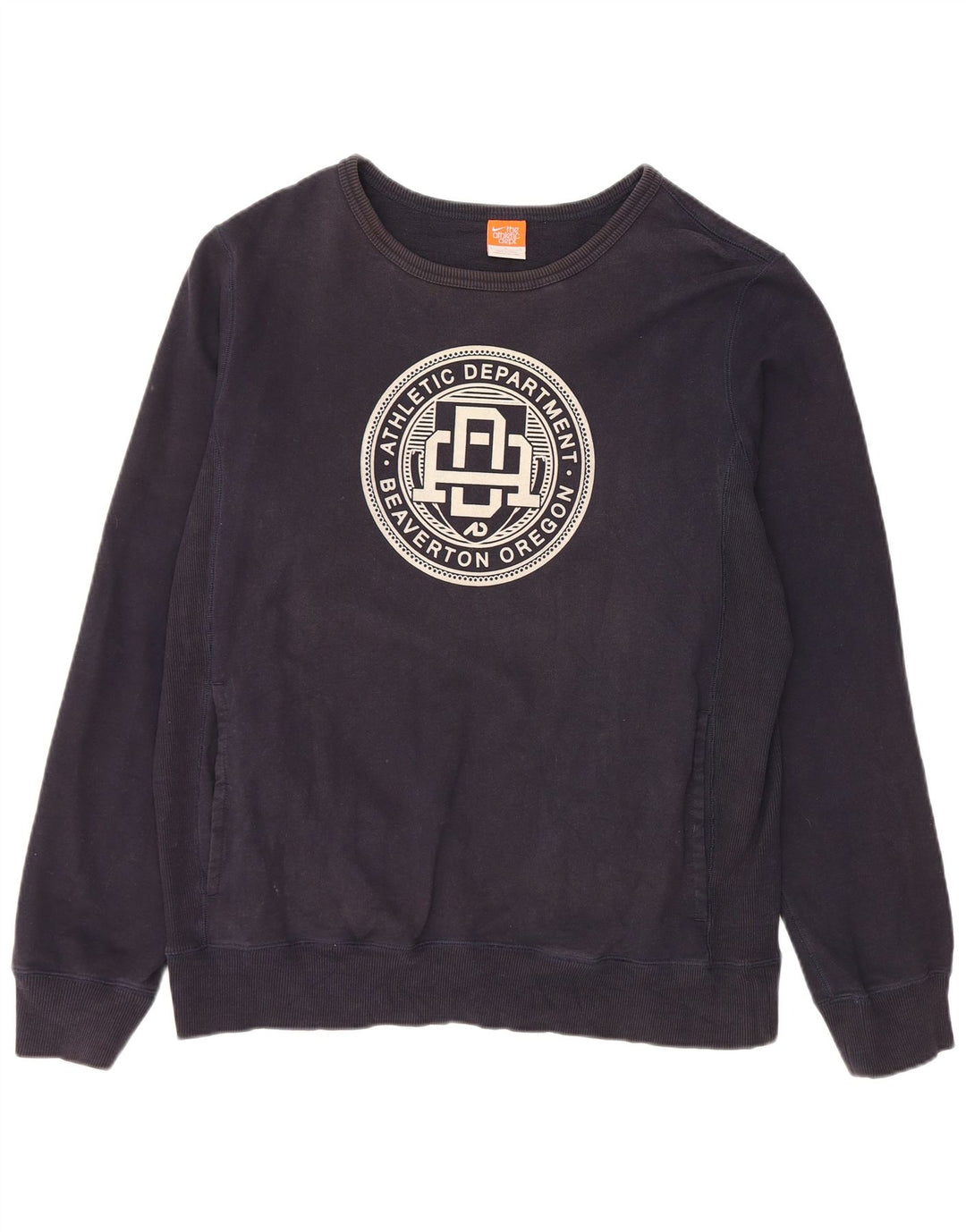 Jumper de moletom gráfico masculino NIKE grande azul marinho