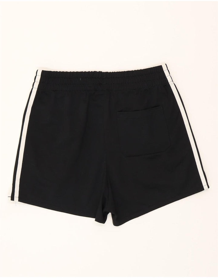 Shorts esportivos femininos Adidas UK 8 pequeno poliéster preto