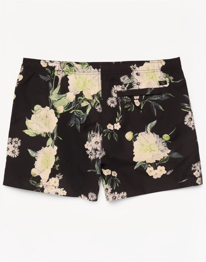Shorts de natação masculino Superdry Graphic grande poliéster floral azul marinho