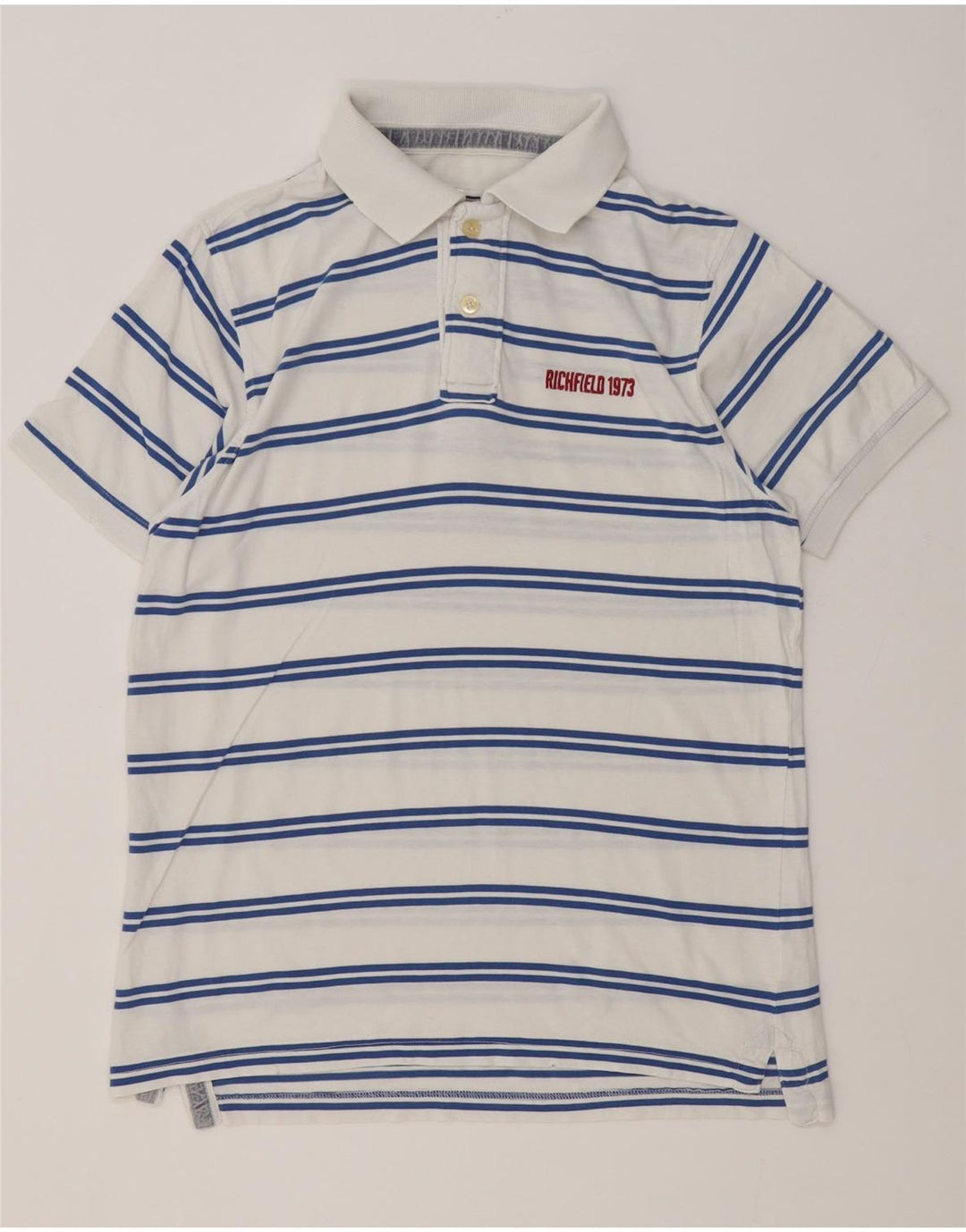 Camisa polo masculina Richfield XL algodão listrado branco
