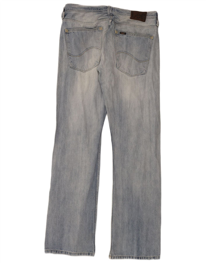 Lee Mens Straight Jeans W33 L34 Azul Algodão