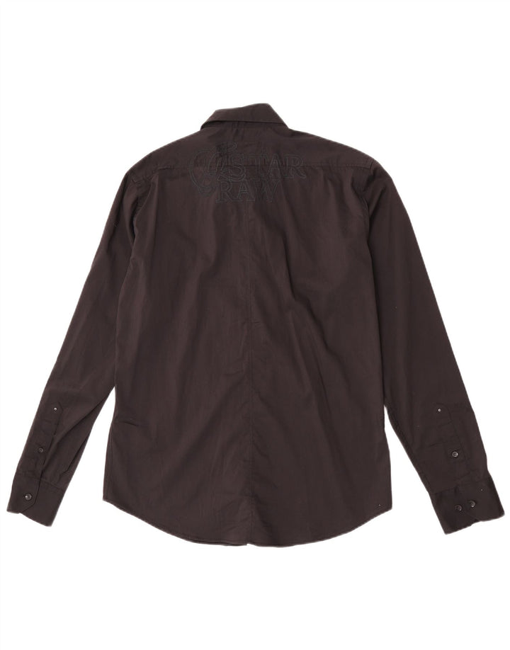 Camisa masculina G-Star grande algodão preto