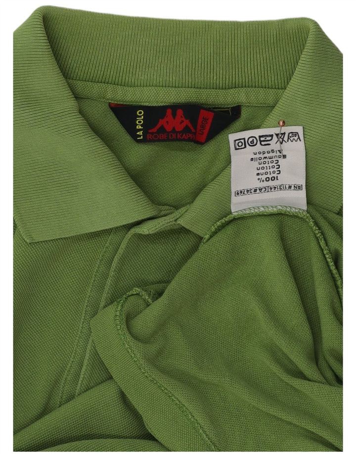 Camisa polo masculina Kappa grande algodão verde