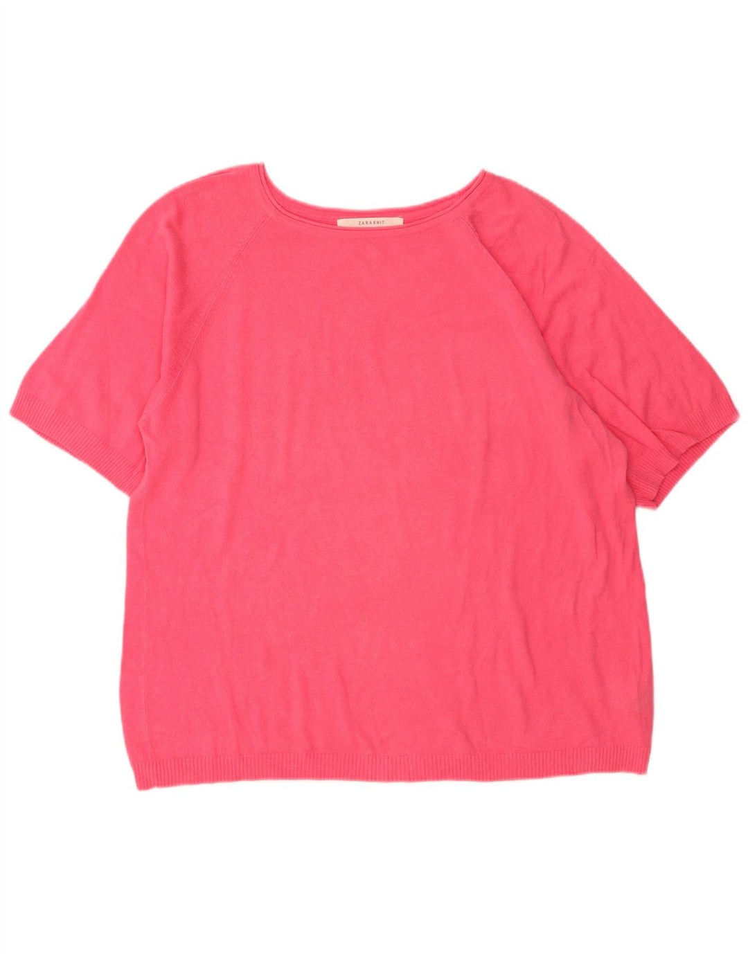 Zara Suéter feminino oversized com gola canoa Reino Unido 14 médio rosa
