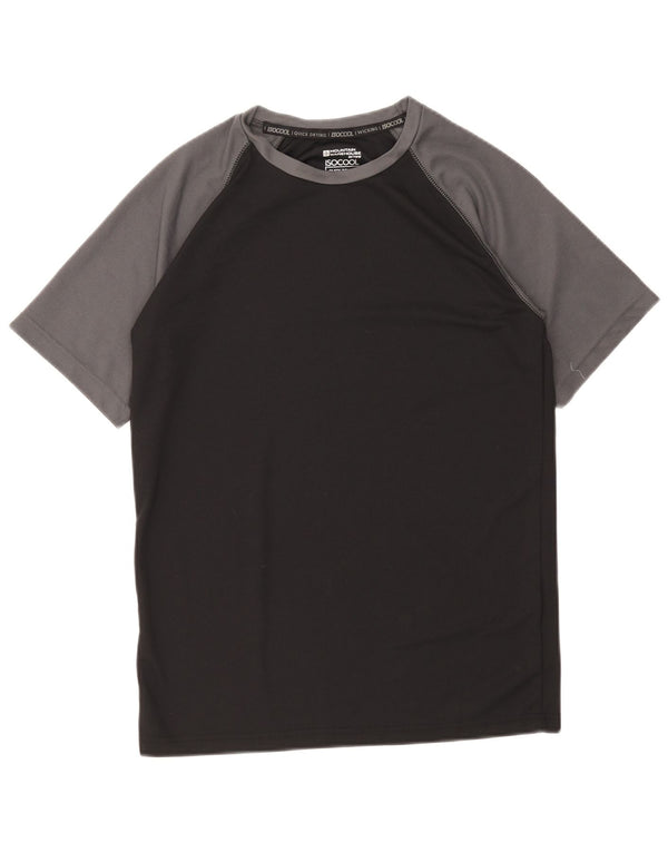 Camiseta masculina Mountain Warehouse Top médio preto colorblock