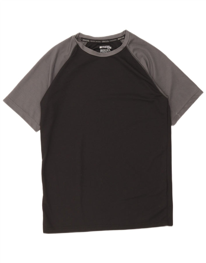 Camiseta masculina Mountain Warehouse Top médio preto colorblock