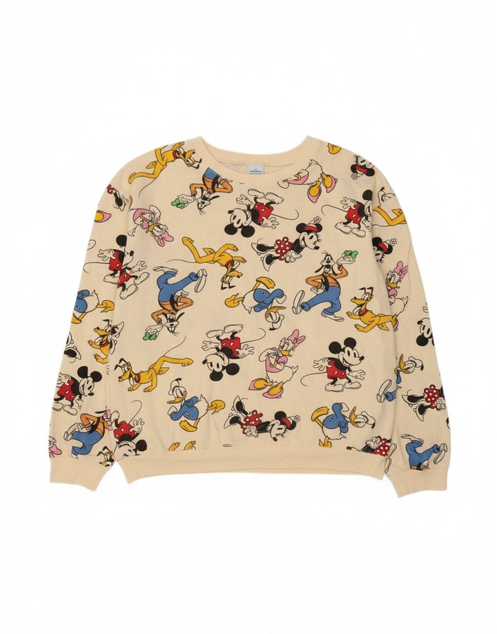 Suéter gráfico DISNEY Boys 11-12 anos grande algodão branco