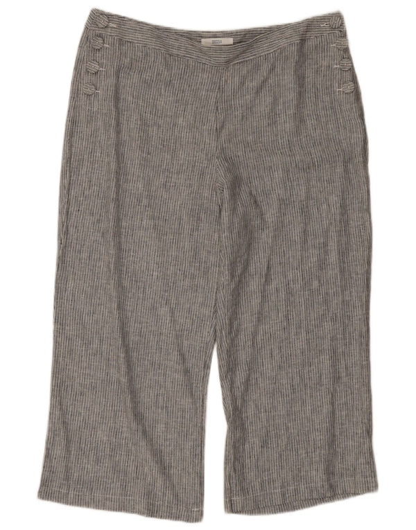Calça capri feminina Marks & Spencer UK 16 grande W34 L20 azul marinho