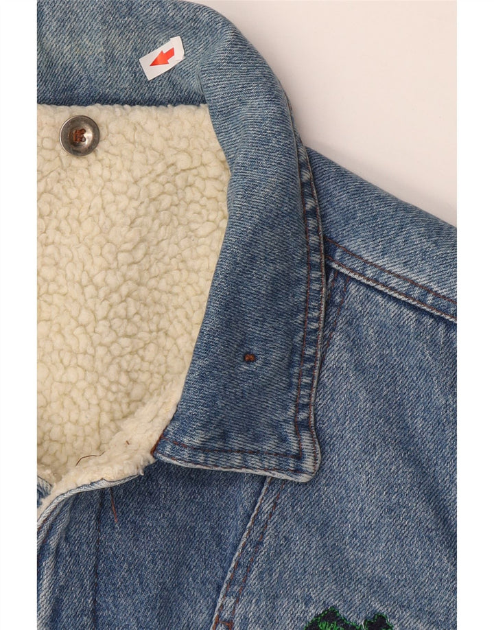 Jaqueta jeans masculina vintage Sherpa UK 42 XL azul