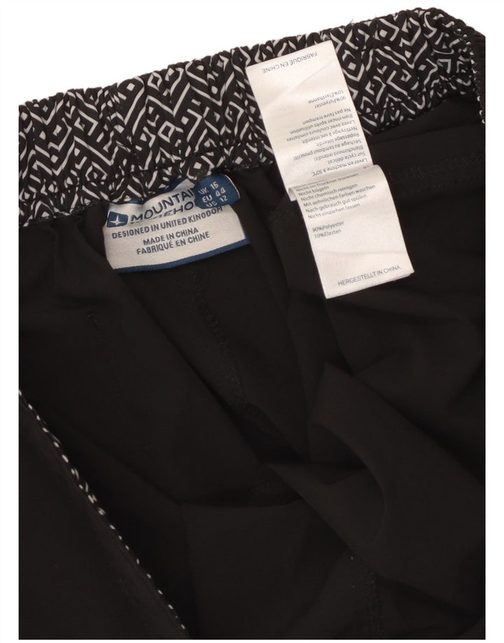 Shorts de natação das mulheres do armazém da montanha poliéster preto grande Reino Unido 16