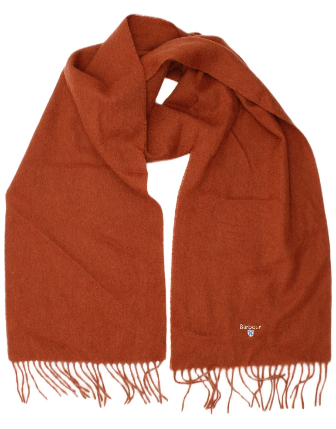 Lenço retangular masculino Barbour tamanho único lã marrom clássico