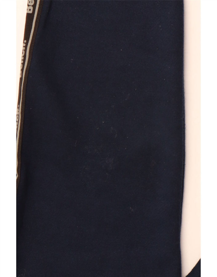 BENCH Masculino moletom com capuz gráfico UE 48 pequeno algodão azul marinho