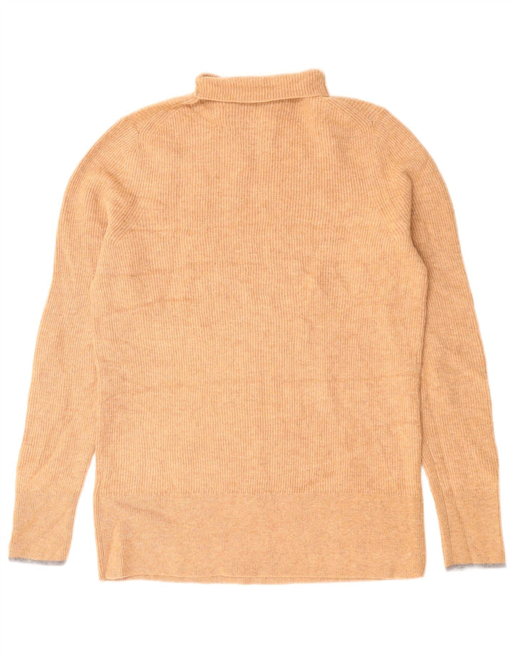 Suéter feminino Calvin Klein com gola redonda e lã bege grande Reino Unido 14