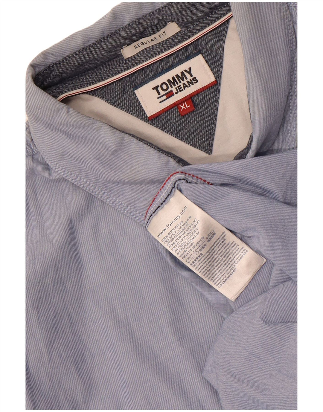 Camisa masculina Tommy Hilfiger Regular Fit XL algodão azul