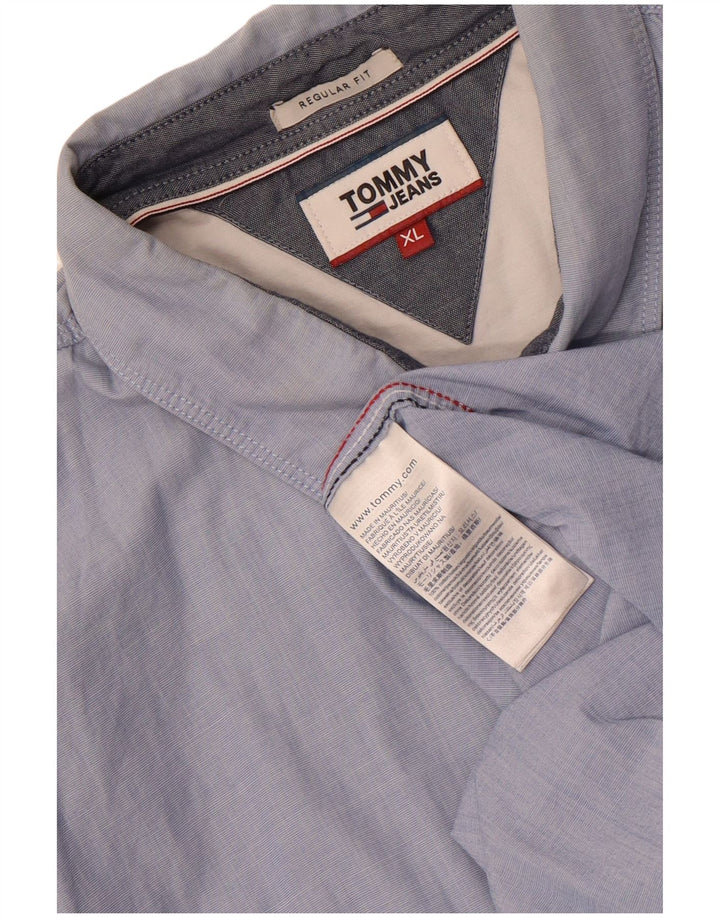 Camisa masculina Tommy Hilfiger Regular Fit XL algodão azul