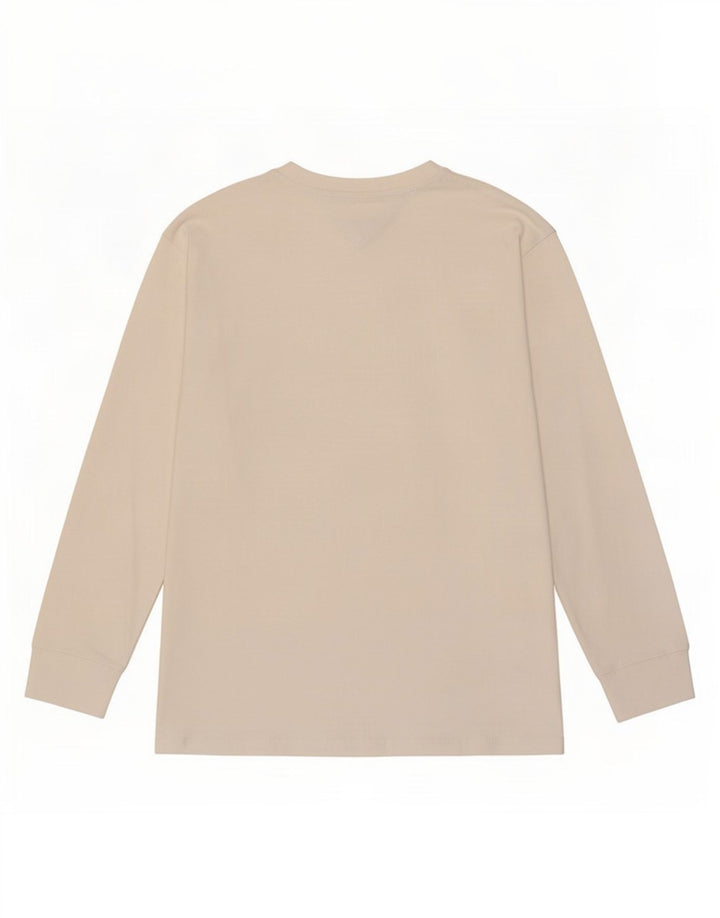 Tommy Hilfiger Top masculino de manga comprida de algodão branco médio