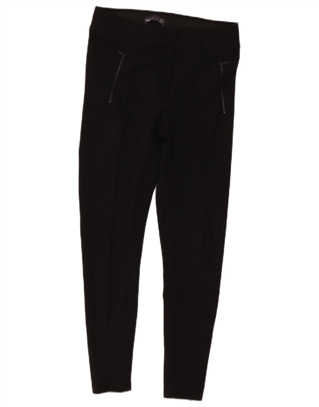 Leggings femininos Marks & Spencer Reino Unido 12 viscose preta média