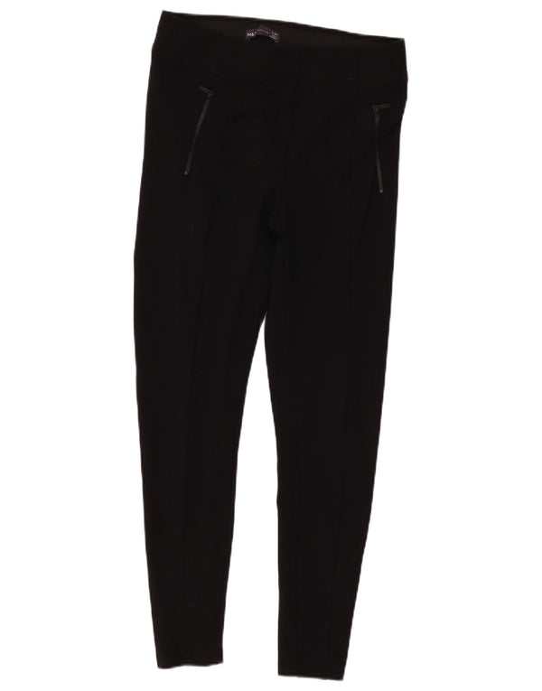 Leggings femininos Marks & Spencer Reino Unido 12 viscose preta média