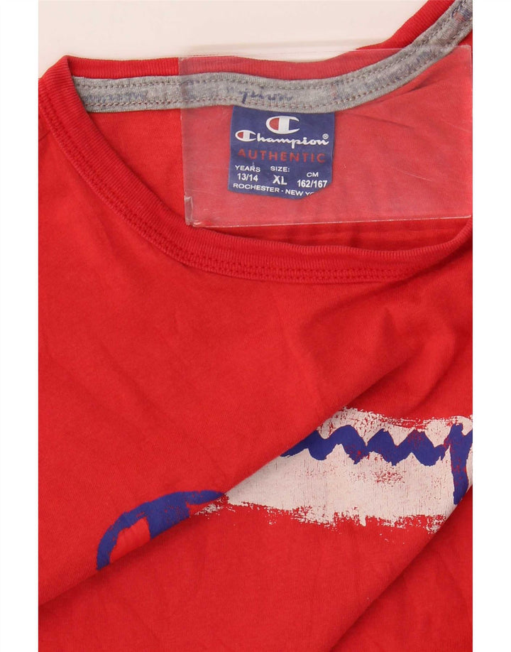 Colete gráfico Champion Boys Top 13-14 anos XL vermelho