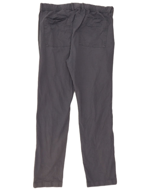 Calça chino masculina Marks & Spencer Slim Fit W34 L31 algodão azul marinho