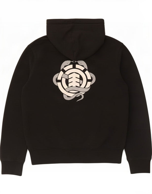 Element moletom com capuz masculino grande poliéster preto