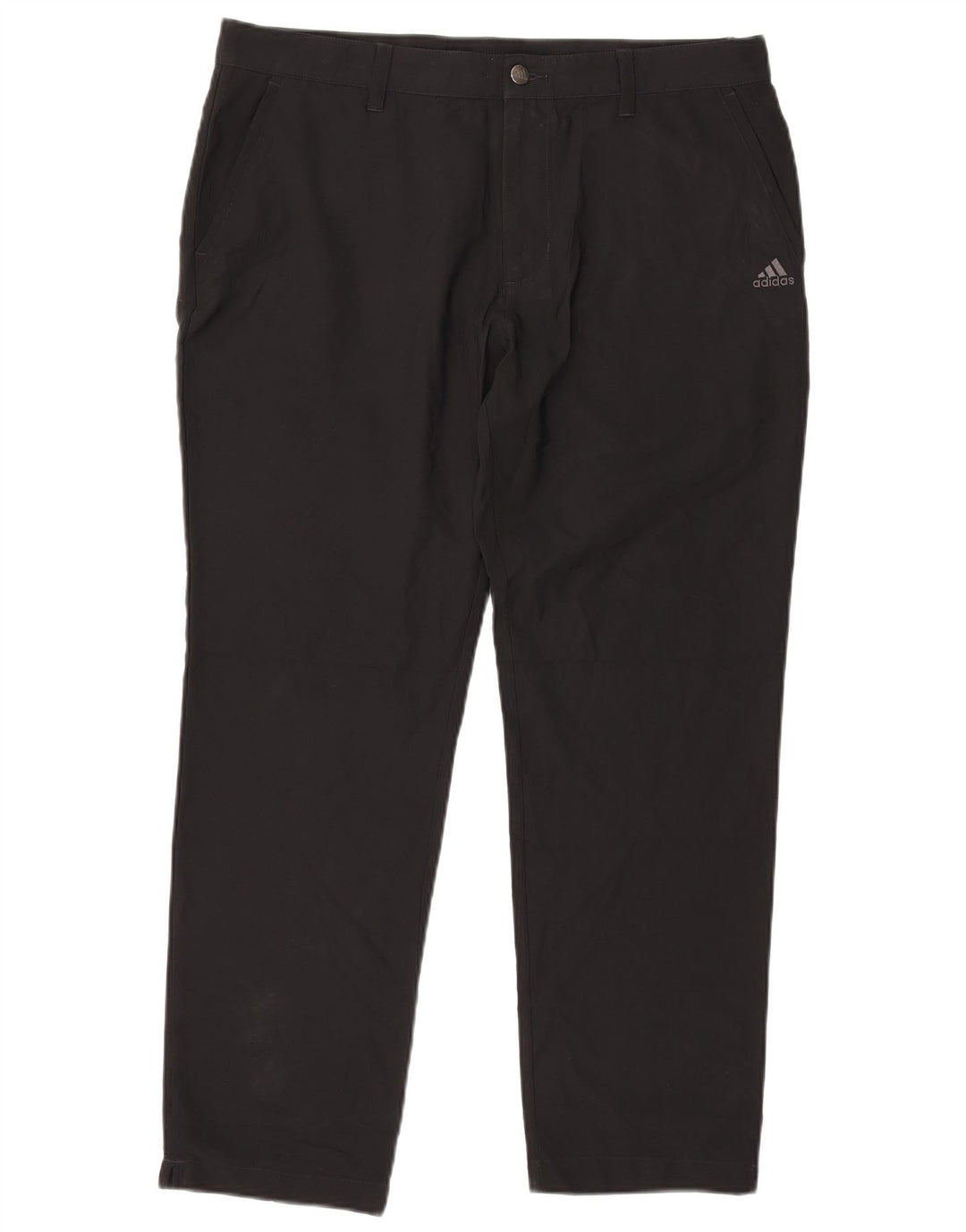 Adidas Mens Slim Chino Calças W36 L30 Poliéster Preto