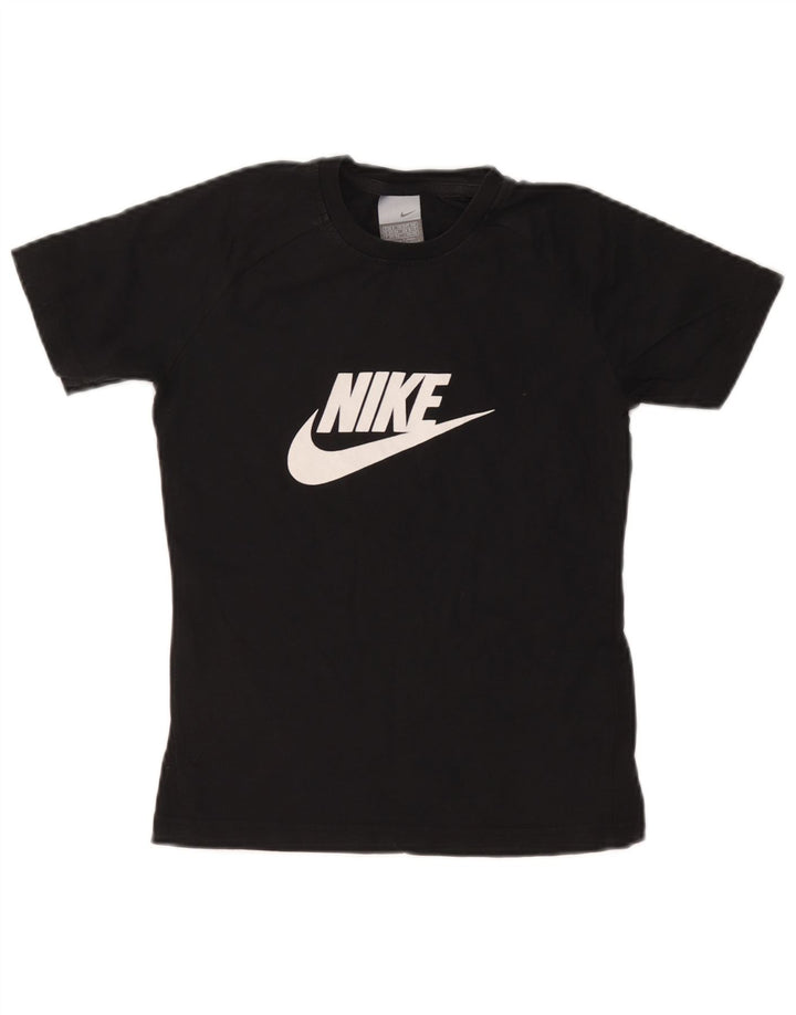 Camiseta feminina gráfica NIKE UK 8/10 pequena algodão preto