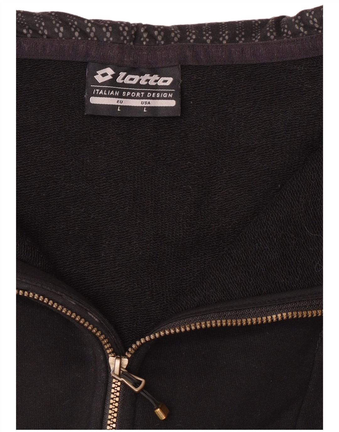 Suéter feminino com capuz e zíper Lotto Reino Unido 14 grande preto