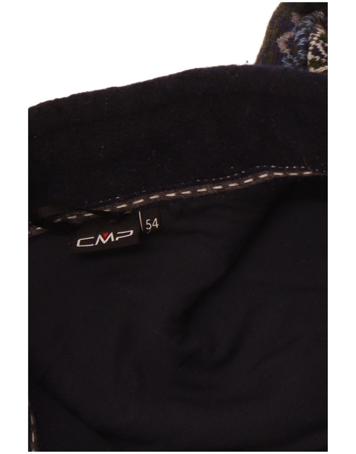 Jaqueta de lã masculina CMP EU 54 2XL poliéster Colourblock azul