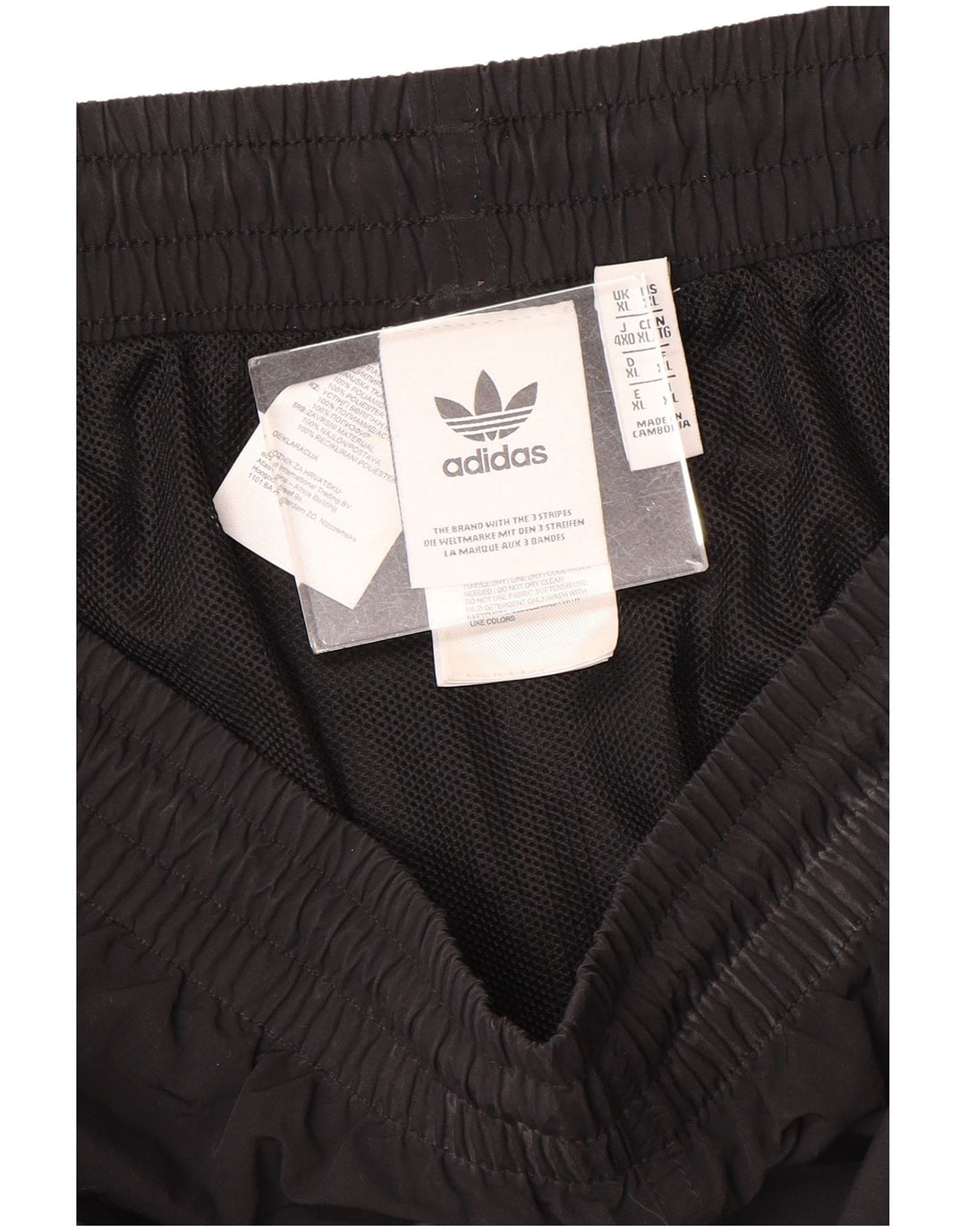 Shorts esportivos masculinos Adidas XL preto poliéster