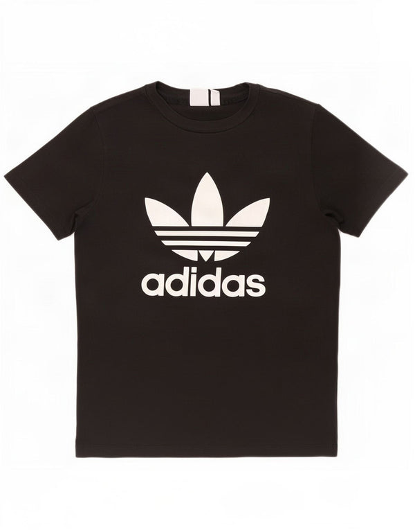 Adidas Womens Graphic T-Shirt Top UK 14 Medium Black