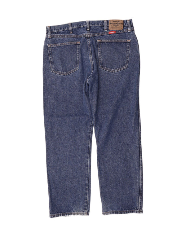 Wrangler masculino regular fit jeans reto W36 L29 algodão azul