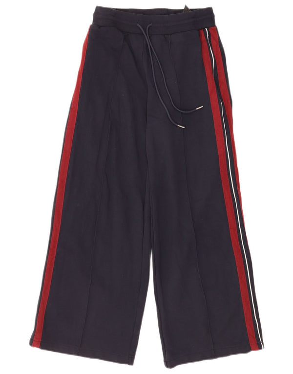 Calça de treino feminina Marks & Spencer com perna larga Reino Unido 6 XS azul marinho