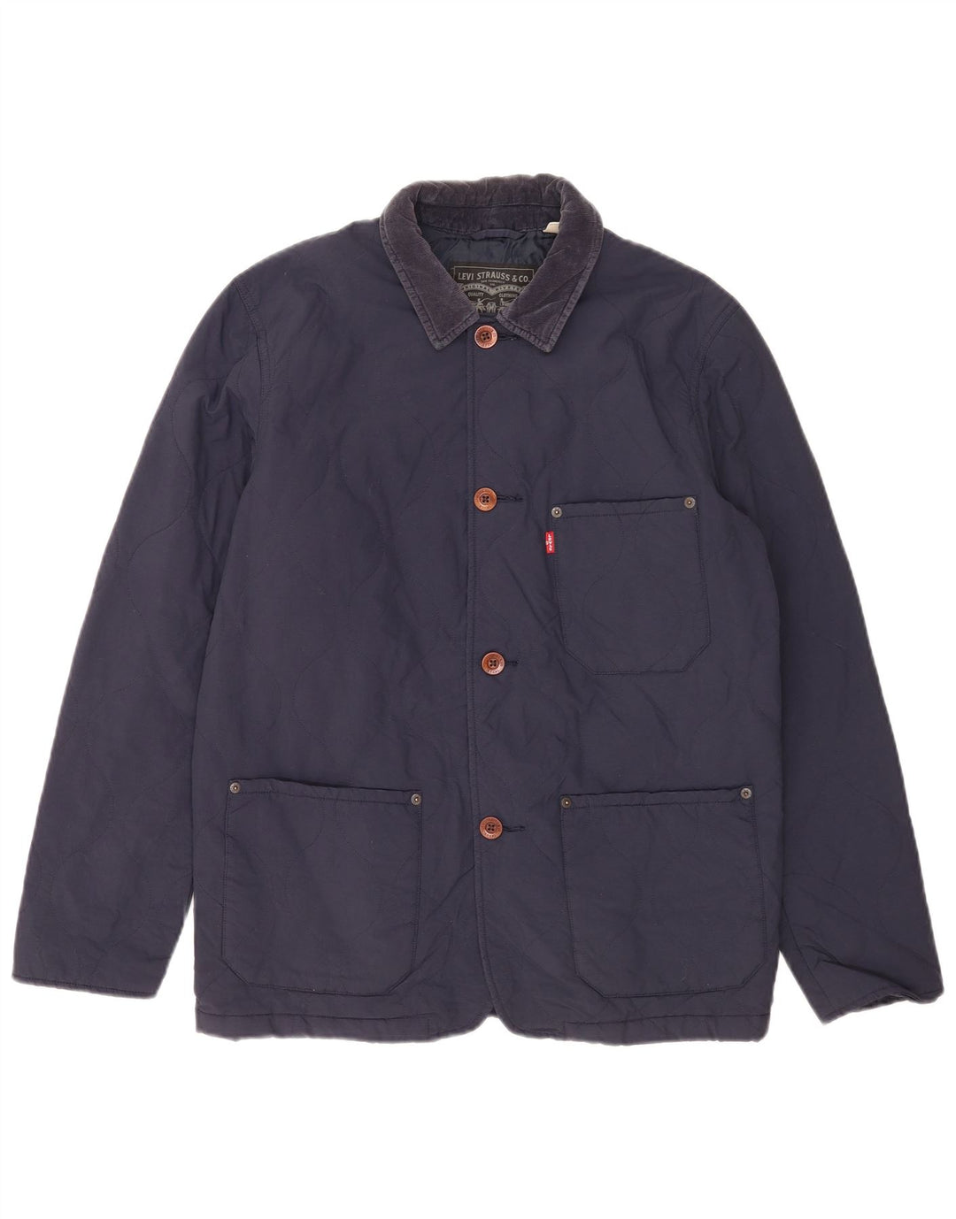 Jaqueta acolchoada masculina Levi's UK 38 médio azul marinho poliamida clássico