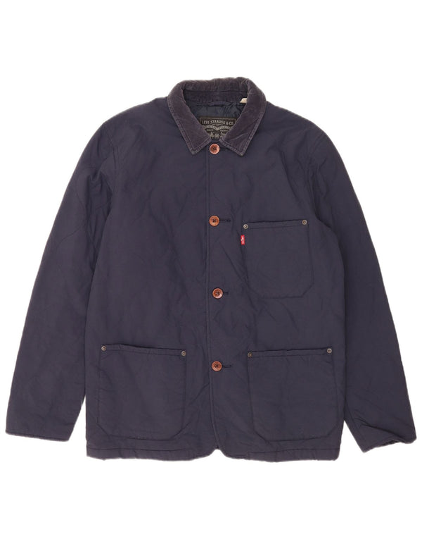 Jaqueta acolchoada masculina Levi's UK 38 médio azul marinho poliamida clássico