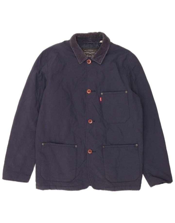 Jaqueta acolchoada masculina Levi's UK 38 médio azul marinho poliamida clássico