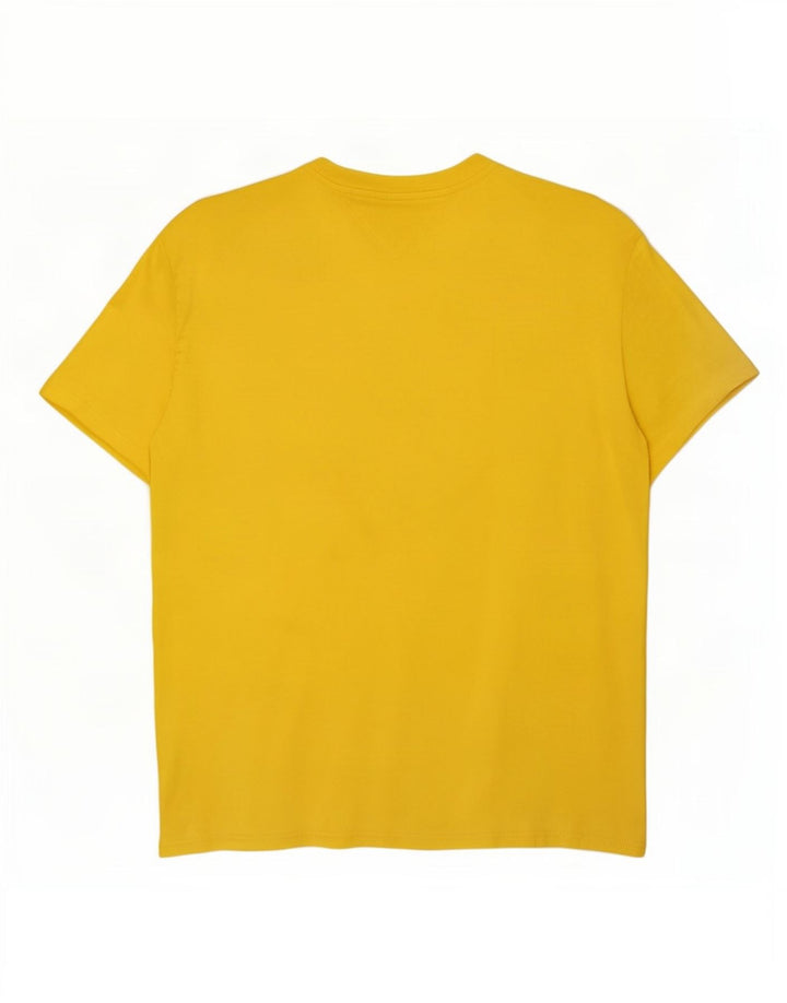Tommy Hilfiger Camiseta masculina gráfica Top médio algodão amarelo