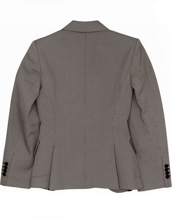 Jaqueta blazer feminina Zara com 1 botão Reino Unido 12 acetato cinza médio