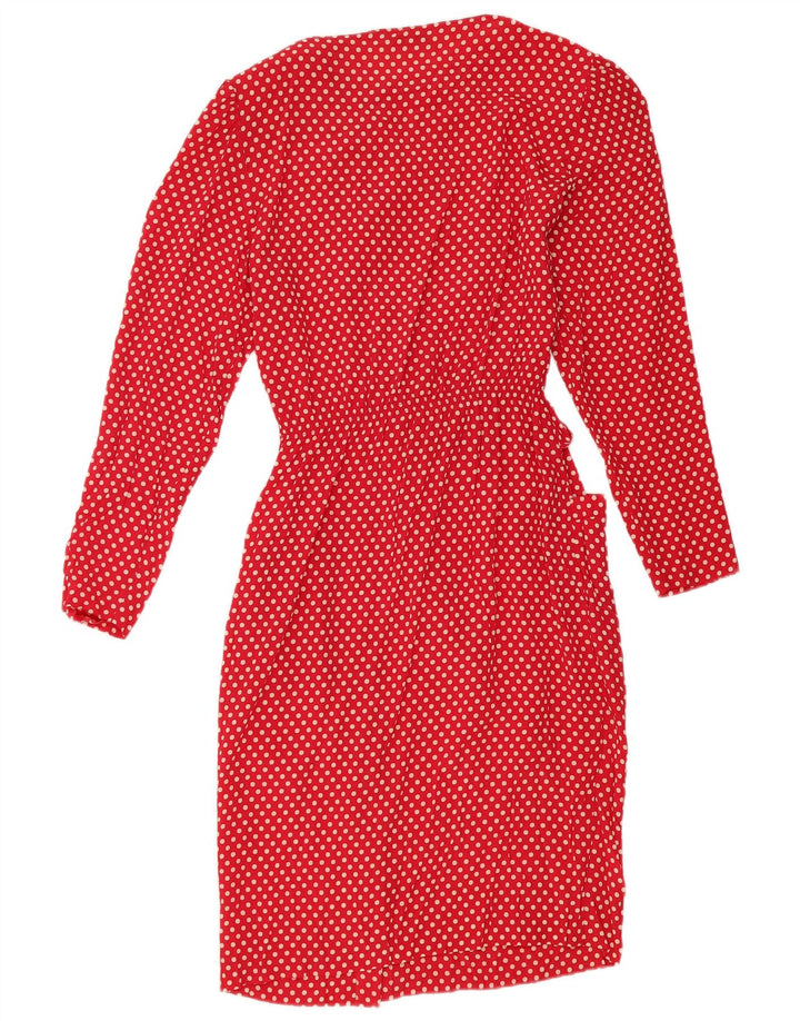 Vestido camisa feminino de manga comprida Modyva IT 44 bolinhas vermelhas médias