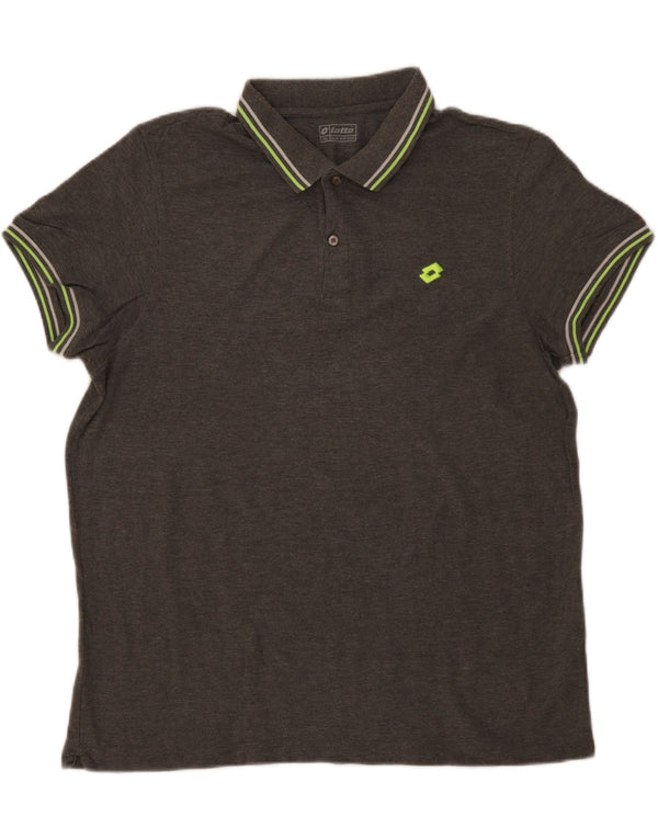 Camisa polo masculina Lotto 2XL algodão cinza