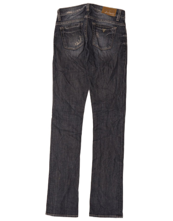 Guess Jeans femininos desgastados slim W24 L34 algodão azul