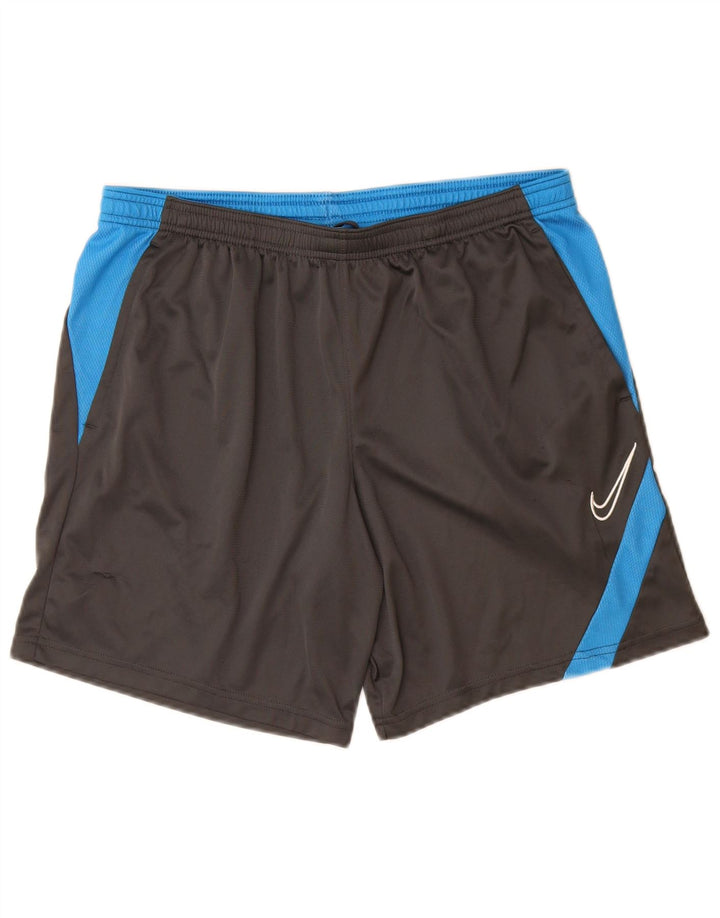 Shorts esportivos masculinos Nike Dri Fit grande poliéster colorblock preto