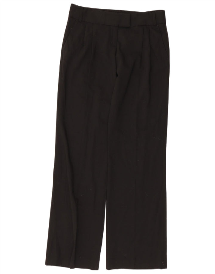 Calça feminina French Connection Pegged Suit UK 10 pequena W32 L32 preta