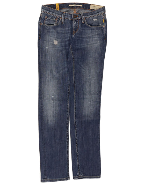 Meltin' Pot feminino Mendel desgastado jeans reto W26 L32 algodão azul